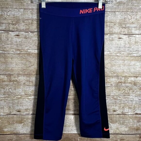 NIKE PRO DRI-FIT ACTIVEWEAR ATHLETIC ATHLEISURE EVERYDAY TRAINING RUNNING CAPRIS - Picture 1 of 5